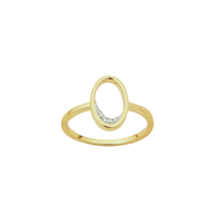 Diamond Oval Line Gold (14K)