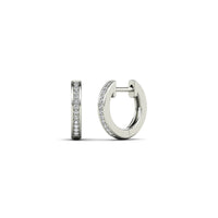 Diamond Single Row Huggie Earrings (14K)