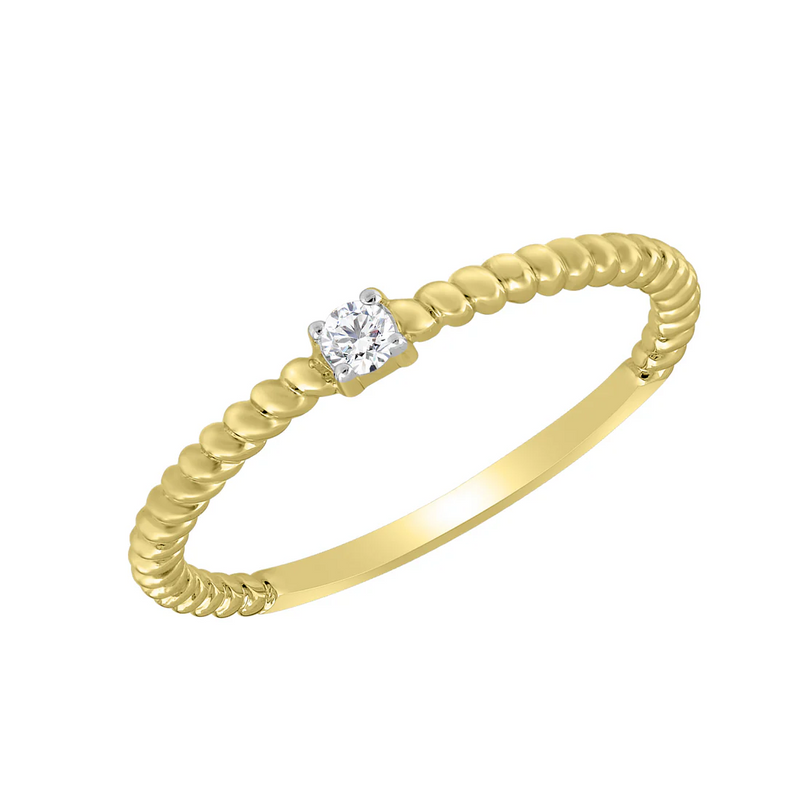 Diamond Twister Band Ring (14K)