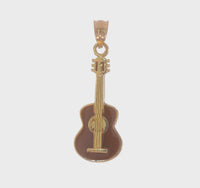 3-D Enameled Guitar Pendant (14K)