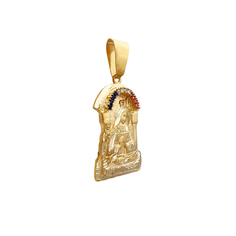 Santa Barbara Shrine CZ Pendant (14K) Popular Jewelry New York