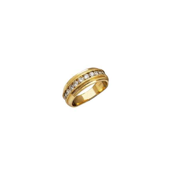 Diamond One Row Wedding Band (14K)