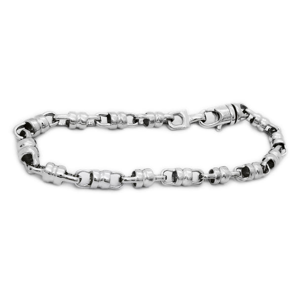 Barrel White Gold Bracelet (14K)