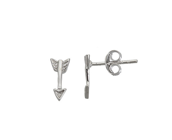 Arrow Stud Earrings (Silver)