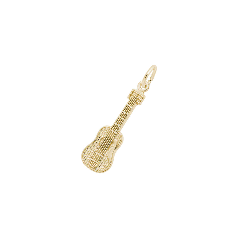 Acoustic Guitar Charm yellow (14K) main - Popular Jewelry - New York