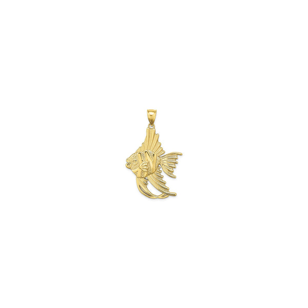 Angel Fish Pendant (14K) front - Popular Jewelry - New York