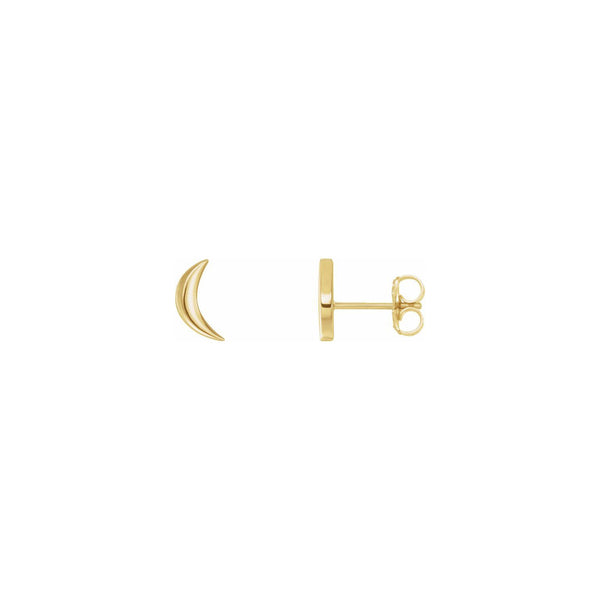 Crescent Moon Stud Earrings yellow (14K) main - Popular Jewelry - New York