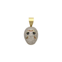 Icy Jason Mask Pendant (14K) front - Popular Jewelry - New York