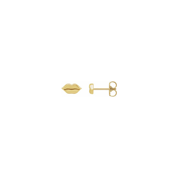 Kissy Lips Stud Earrings yellow (14K) main - Popular Jewelry - New York