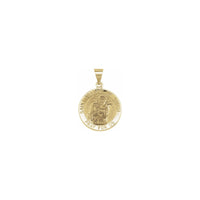 Saint Francis of Assisi Lightweight Medal 18mm (14K) front - Popular Jewelry - New York