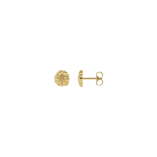 Sunflower Stud Earrings yellow (14K) main - Popular Jewelry - New York