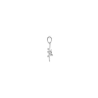 3D Low-Wing Airplane Pendant white (14K) side - Popular Jewelry - New York