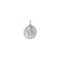 Buddha Medallion Pendant white (14K) front - Popular Jewelry - New York