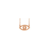 Evil Eye Necklace rose (14K) front - Popular Jewelry - New York