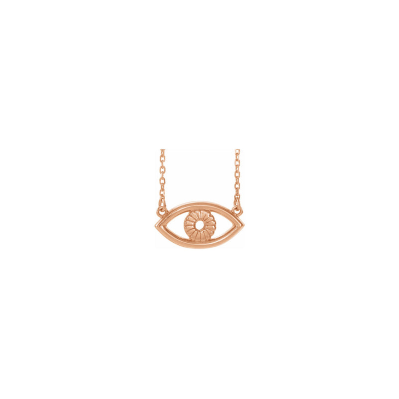 Evil Eye Necklace rose (14K) front - Popular Jewelry - New York