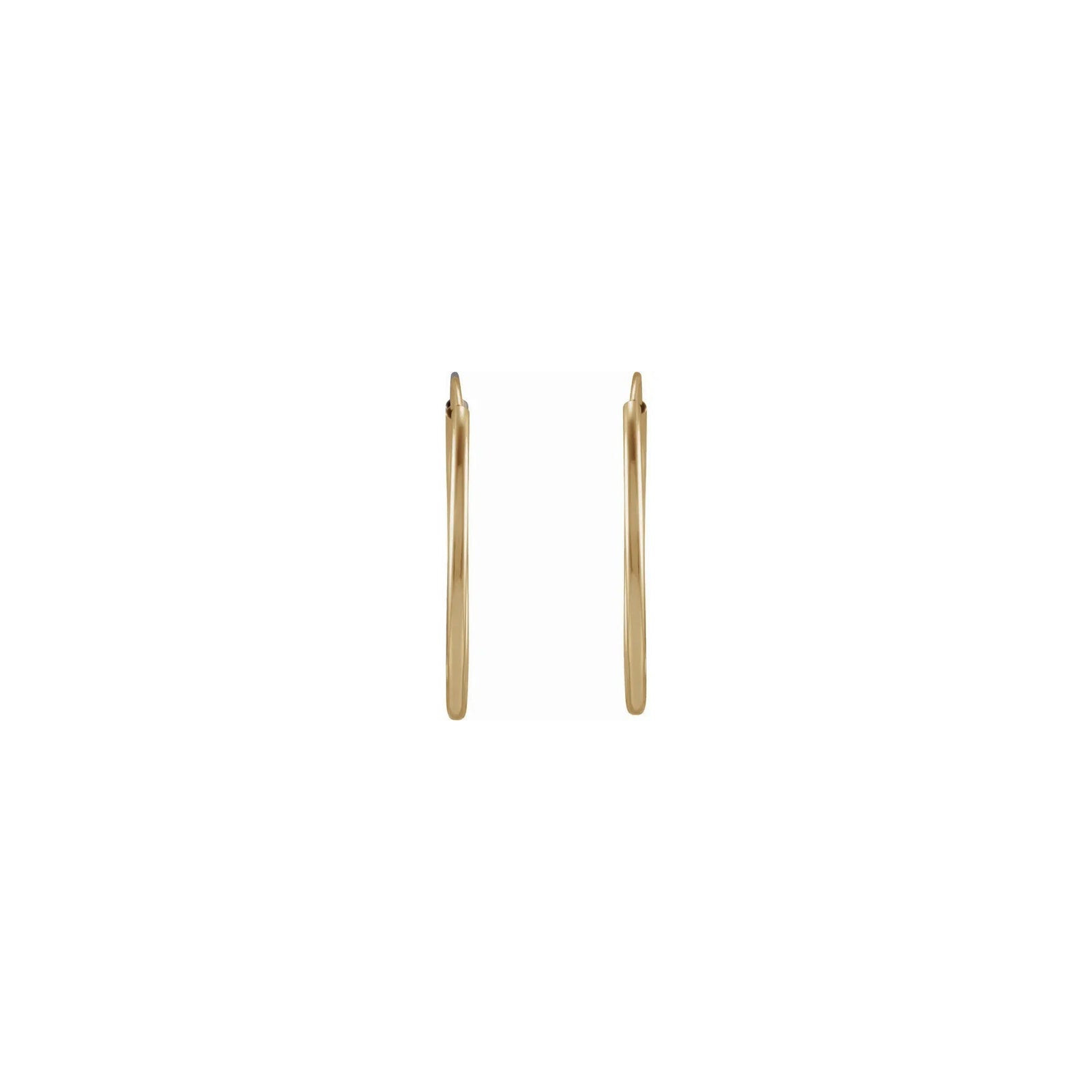 20mm Hoops, Flexible Endless 2024 Huggie Earrings, 14K Gold