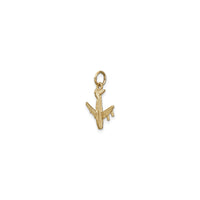 3D Airplane Pendant (14K) diagonal - Popular Jewelry - New York