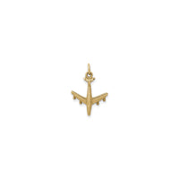 3D Airplane Pendant (14K) front - Popular Jewelry - New York