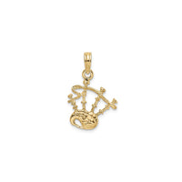 3D Bagpipes Pendant (14K) front - Popular Jewelry - New York