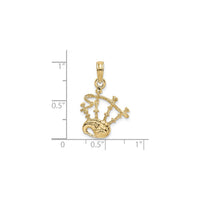 3D Bagpipes Pendant (14K) scale - Popular Jewelry - New York