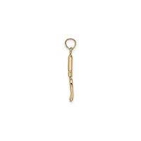 3D Gardening Fork Tool Pendant (14K) side - Popular Jewelry - New York