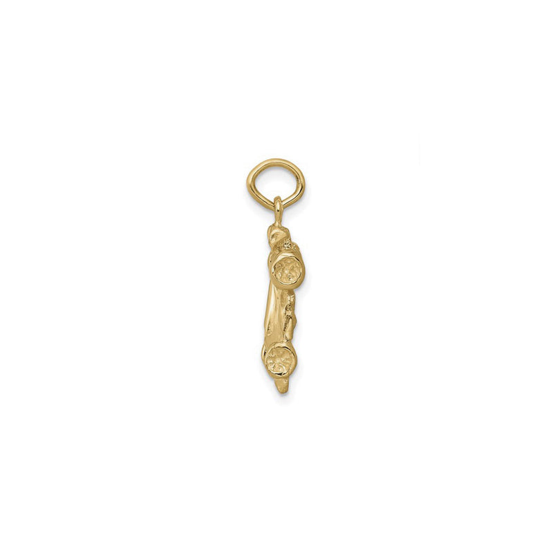 3D Race Car Pendant (14K) side - Popular Jewelry - New York