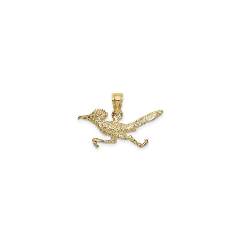 3D Road Runner Pendant (14K) front - Popular Jewelry - New York