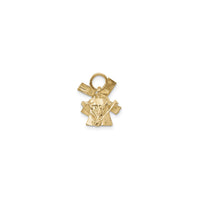 3D Windmill Pendant (14K) back - Popular Jewelry - New York