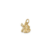 3D Windmill Pendant (14K) diagonal 2 - Popular Jewelry - New York