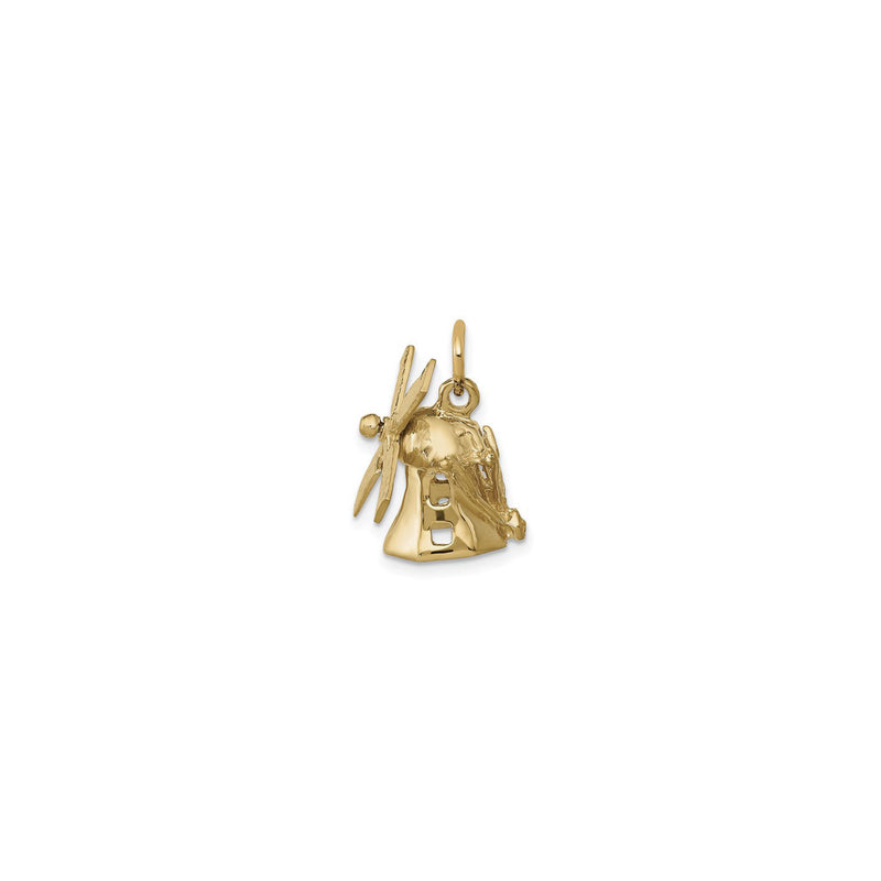 3D Windmill Pendant (14K) side - Popular Jewelry - New York