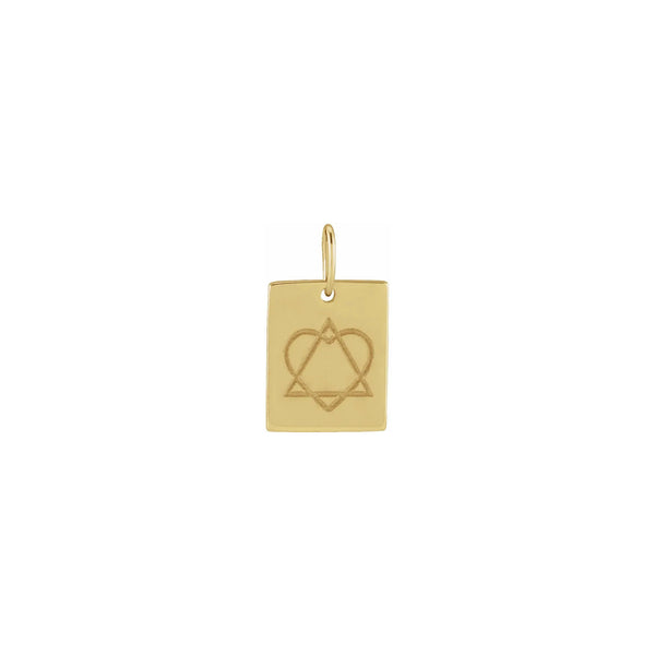 Adoption Symbol Bar Pendant yellow (14K) front - Popular Jewelry - New York