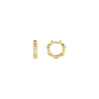 Bamboo Hinged Hoop Earrings yellow (14K) main - Popular Jewelry - New York