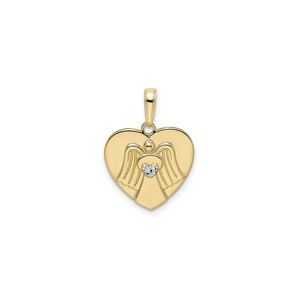 Celestial Angel Heart Pendant (14K) front - Popular Jewelry - New York