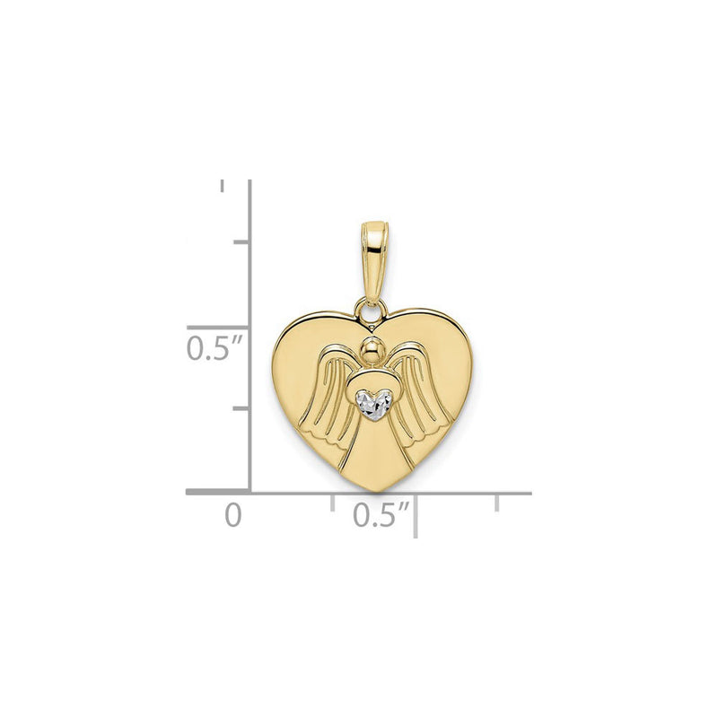 Celestial Angel Heart Pendant (14K) scale - Popular Jewelry - New York