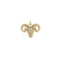 Diamond Aries Zodiac Pendant (14K) front - Popular Jewelry - New York