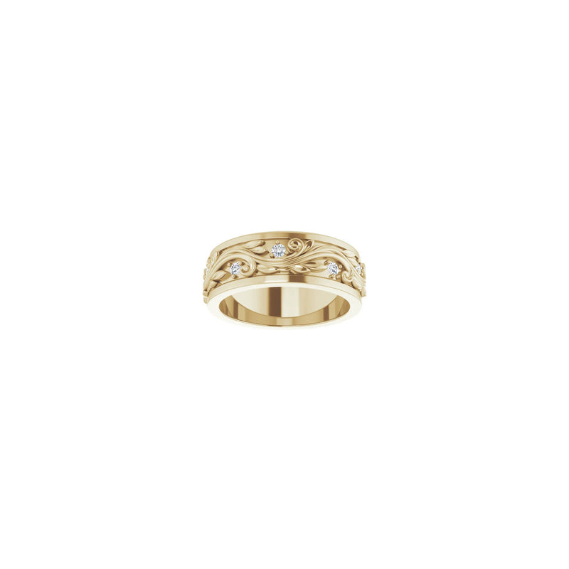 Diamond Floral Ring (14K) front - Popular Jewelry - New York