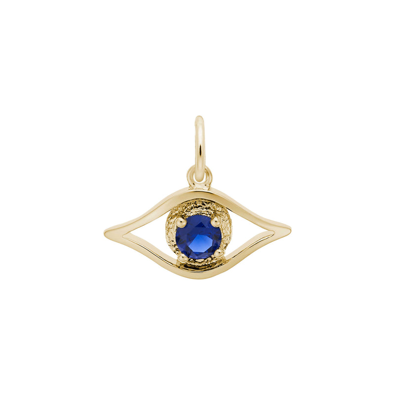 Evil Eye Charm yellow (14K) main - Popular Jewelry - New York