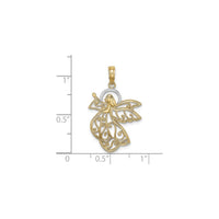 Flying Celestial Angel Filigree Pendant (14K) scale - Popular Jewelry - New York