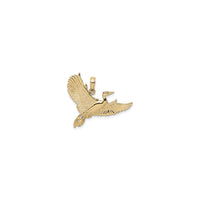 Flying Heron Bird Pendant (14K) front - Popular Jewelry - New York