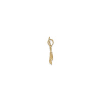 Flying Heron Bird Pendant (14K) side - Popular Jewelry - New York