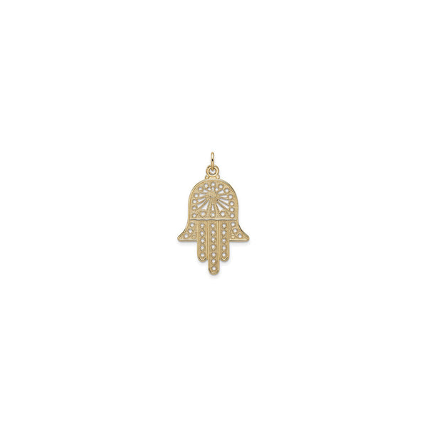 Hamsa Filigree Pendant (14K) front - Popular Jewelry - New York