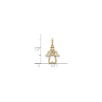 Icy Angelical Figure Pendant (14K) scale - Popular Jewelry - New York