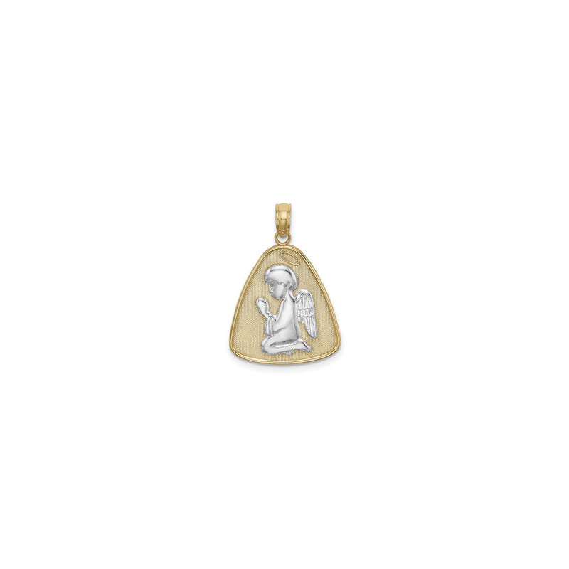 Praying Angel Soft Triangle Pendant (14K) front - Popular Jewelry - New York