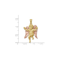 Rose Wings Cherub Pendant (14K) scale - Popular Jewelry - New York