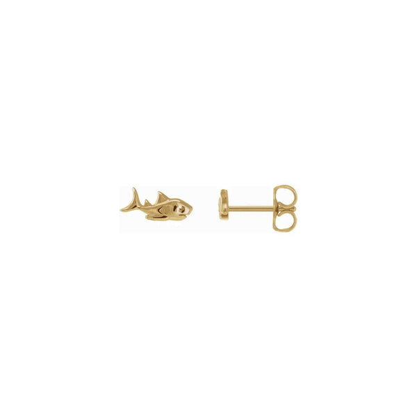 Shark Stud Earrings (14K) main - Popular Jewelry - New York