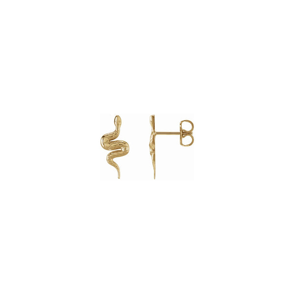 Snake Stud Earrings (14K) main - Popular Jewelry - New York