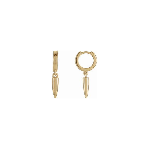 Spike Hanging Hoop Earrings (14K) main - Popular Jewelry - New York