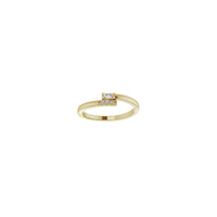 Stackable Baguette Diamond Bypass Ring (14K) front - Popular Jewelry - New York