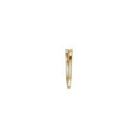 Stackable Baguette Diamond Bypass Ring (14K) side - Popular Jewelry - New York