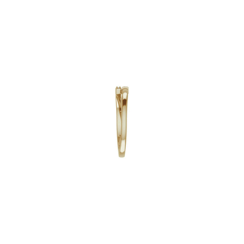 Stackable Baguette Diamond Bypass Ring (14K) side - Popular Jewelry - New York